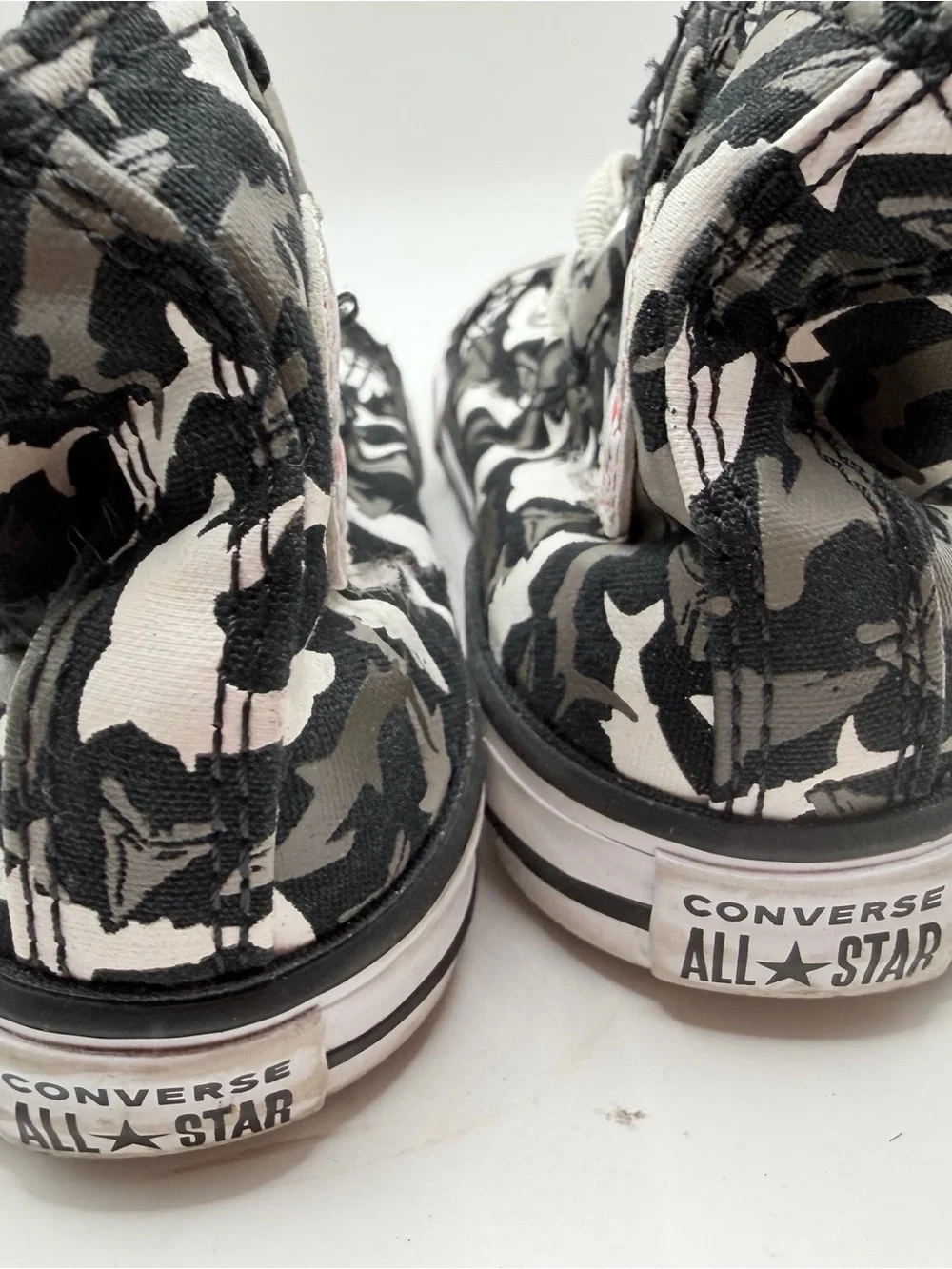 Converse Kids Black & White Camo High Top Sneakers